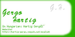 gergo hartig business card